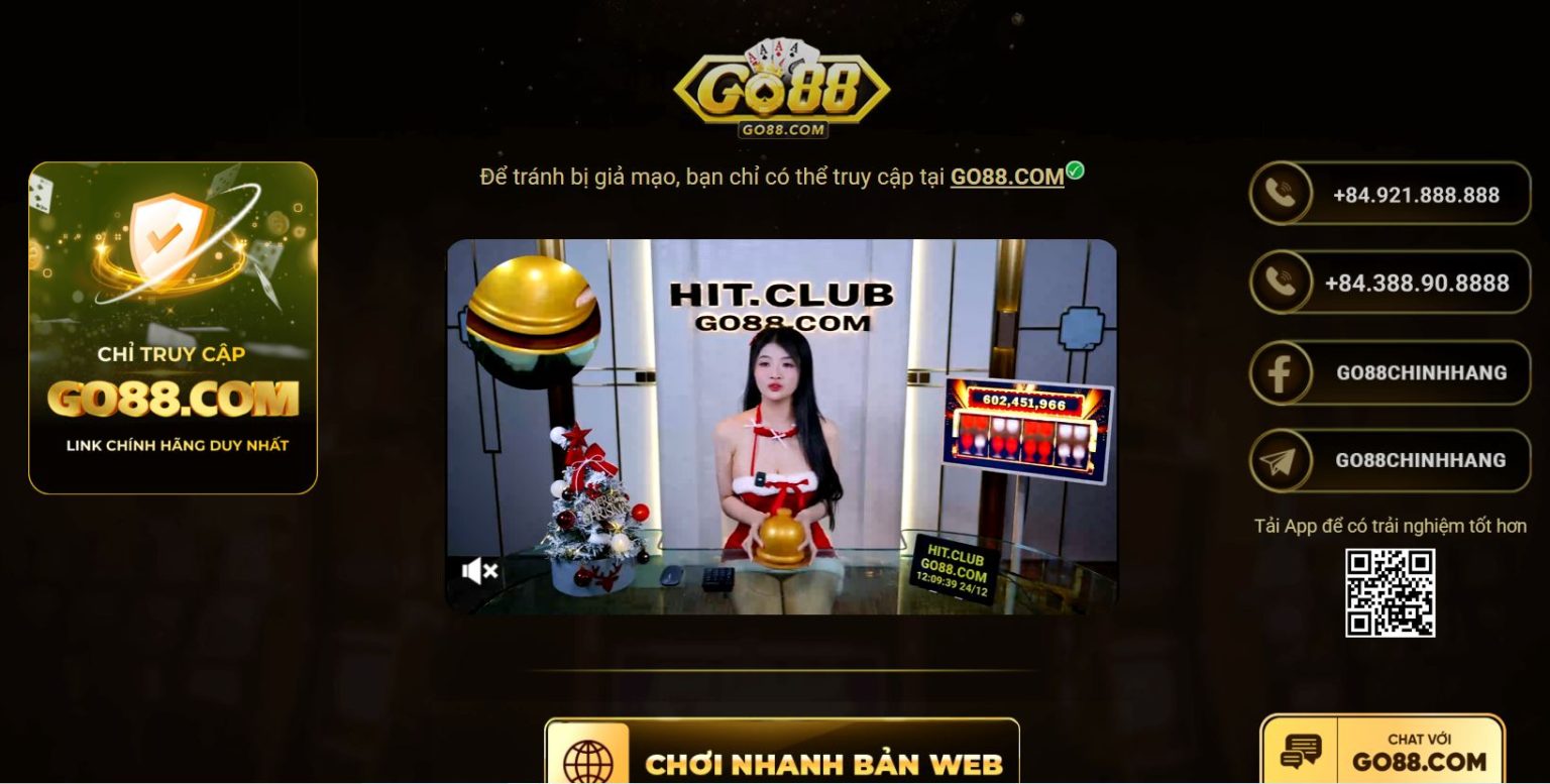 GO88 là một sân chơi giải trí trực tuyến đẳng cấp trong khu vực Châu Á